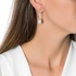 Diamond earrings with pearl