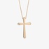 Yellow gold cross with diamonds on the edges