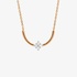pink gold necklace with diamonds