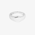 Silver men's shield ring