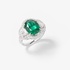 Exceptional oval emerald victorian style