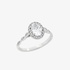 Solitaire oval diamond ring