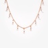 Fine pink gold necklace with rose cut diamonds