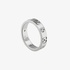 Gucci white gold thin band ring with diamonds