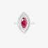 Marquise shape ruby rosette ring