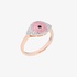 δαχτυλίδι με ροζ ζαφείρια και διαμάντια