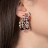 Colourful tourmaline earrings with diamonds