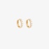 Small gold hoops with diamond