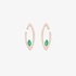 Marquise shape earrings with diamonds and emerald