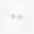 Tiny round earrings with diamonds