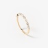 Thin gold ring with with marquise and round shape diamonds