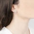 White gold diamond flower earrings