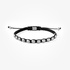 Mens silver bracelet with diamonds