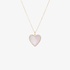 Mother of pearl heart necklace with diamond outline