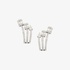 Triple invisible setting earrings with diamonds