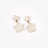 Silver semi precious gold plated star earrings with cameo