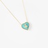 Turquoise heart pendant with girl
