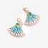 ''Ventagia'' earrings with green quartz and turquoise