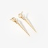 Long gold earrings with diamonds