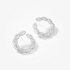 White gold side hoops with Marquise shaped diamond compositions