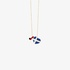 Tiny heart pendant with greek flag and tsarouhi