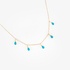Gold pendant with turquoise drops