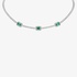 Tennis necklace with emeralds