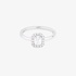 White gold solitaire diamond ring