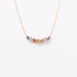 Gold rainbow sapphire drop necklace