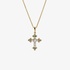Pink gold cross with brown diamonds