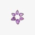 Big flower shaped pendant with amethyst