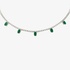 White gold tennis necklace with emeralds