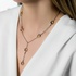 Tie style white gold necklace