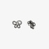 White gold butterfly earrings with diamonds