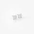 Discreet white gold  studs with diamonds