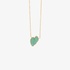 Fun green agate footsteps necklace