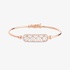 pink gold bangle bracelet with diamonds on the tag