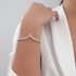 Pointed diamond bangle bracelet