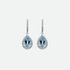 Diamond earrings with aquamarines