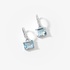 Aqua marine earrings with diamonds