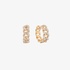 Gold chain hoops with diamonds