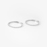 White gold hoops with diamonds