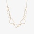 Gold necklace with heart outlines