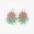 Fashionable earrings made of semi-precious stones and silver clasp