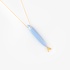 Sardine pendant with baby blue enamel