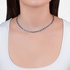 White gold tennis sapphire necklace