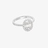white gold oval diamond ring with invisible setting