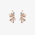 Pink gold flower studs with mother of pearl and diamonds