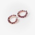 Pink gold front hoops with pink tourmaline and amethyst