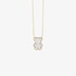Fun white mop agate bear necklace